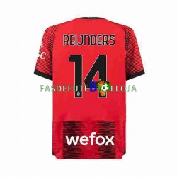 Camisola 1º Equipamento AC Milan Tijjani Reijnders 14 2023-2024 Manga Curta ,Homem