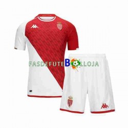 Camisola 1º Equipamento AS Monaco 2023-2024 Manga Curta ,Criança