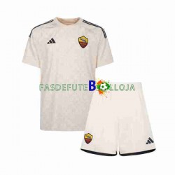Camisola 2º Equipamento AS Roma 2023-2024 Manga Curta ,Criança