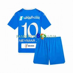 Camisola 1º Equipamento Al Hilal Neymar JR 10 2023-2024 Manga Curta ,Criança