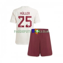 Camisola 3º Equipamento Bayern de Munique Thomas Muller 25 2023-2024 Manga Curta ,Criança
