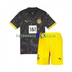 Camisola 2º Equipamento Borussia Dortmund 2023-2024 Manga Curta ,Criança