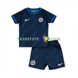 Camisola 2º Equipamento Chelsea 2023-2024 Manga Curta ,Criança
