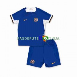 Camisola 1º Equipamento Chelsea 2023-2024 Manga Curta ,Criança