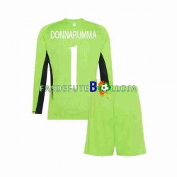 Camisola Guarda-redes 1º Equipamento Seleção Italiana Donnarumma 1 2023 Manga Comprida ,Criança