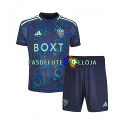 Camisola 2º Equipamento Leeds United 2023-2024 Manga Curta ,Criança