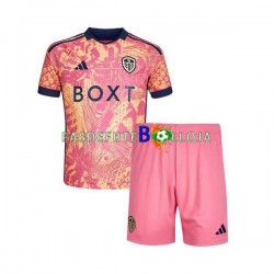Camisola 3º Equipamento Leeds United 2023-2024 Manga Curta ,Criança