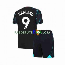 Camisola 3º Equipamento Manchester City Erling Haaland 9 2023-2024 Manga Curta ,Criança