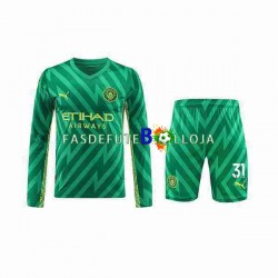 Camisola Guarda-redes 1º Equipamento Manchester City Ederson Moraes 31 2023-2024 Manga Comprida ,Criança