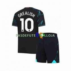 Camisola 3º Equipamento Manchester City Jack Grealish 10 2023-2024 Manga Curta ,Criança