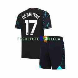 Camisola 3º Equipamento Manchester City Kevin De Bruyne 17 2023-2024 Manga Curta ,Criança