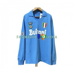 Camisola 1º Equipamento Napoli 1987 1988 Manga Comprida Retro ,Homem