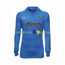 Camisola 1º Equipamento Napoli 1989 1990 Manga Comprida Retro ,Homem
