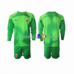 Camisola Guarda-redes 1º Equipamento Seleção Norueguesa 2022 Manga Comprida ,Criança