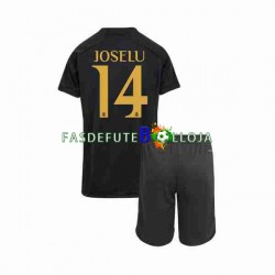 Camisola 3º Equipamento Real Madrid Joselu 14 2023-2024 Manga Curta ,Criança