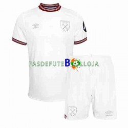 Camisola 2º Equipamento West Ham United 2023-2024 Manga Curta ,Criança