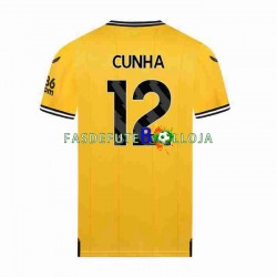 Camisola 1º Equipamento Wolverhampton Wanderers CUNHA 12 2023-2024 Manga Curta ,Homem