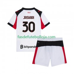 Camisola 2º Equipamento AC Milan Ardon Jashari 30 2025-2026 Manga Curta ,Criança
