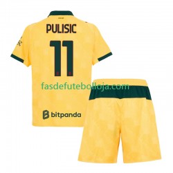 Camisola 3º Equipamento AC Milan Christian Pulisic 11 2025-2026 Manga Curta ,Criança