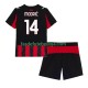 Camisola 1º Equipamento AC Milan Modrić Luca 14 2025-2026 Manga Curta ,Criança