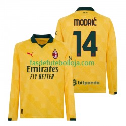 Camisola 3º Equipamento AC Milan Modrić Luca 14 2025-2026 Manga Comprida ,Homem