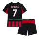 Camisola 1º Equipamento AC Milan Santiago Gimenez 7 2025-2026 Manga Curta ,Criança