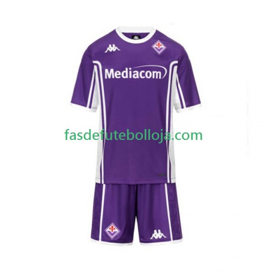 Camisola 1º Equipamento ACF Fiorentina 2025-2026 Manga Curta ,Criança