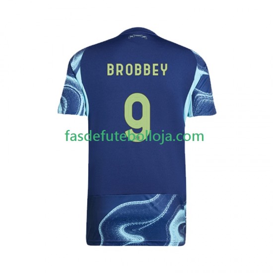 Camisola 2º Equipamento AFC Ajax Brian Brobbey 9 2025-2026 Manga Curta ,Homem