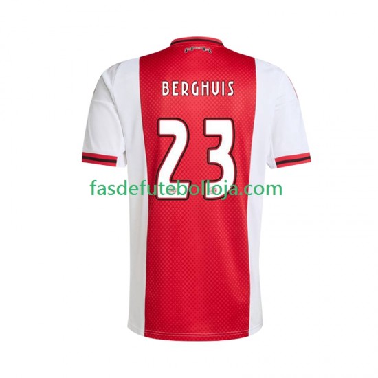 Camisola 1º Equipamento AFC Ajax Steven Berghuis 23 2025-2026 Manga Curta ,Homem