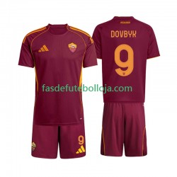 Camisola 1º Equipamento AS Roma Artem Dovbyk 9 2025-2026 Manga Curta ,Criança