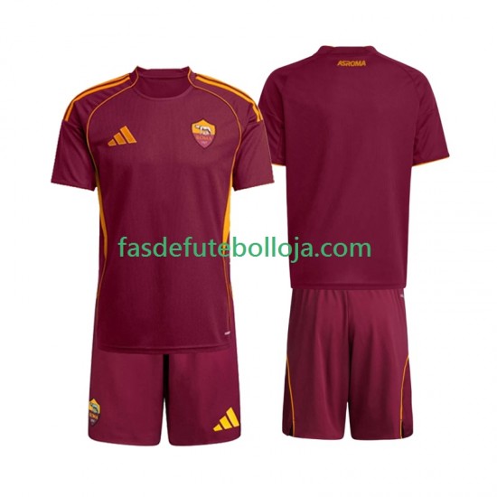 Camisola 1º Equipamento AS Roma 2025-2026 Manga Curta ,Criança