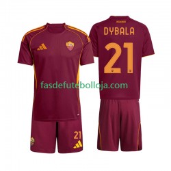 Camisola 1º Equipamento AS Roma Dybala 21 2025-2026 Manga Curta ,Criança