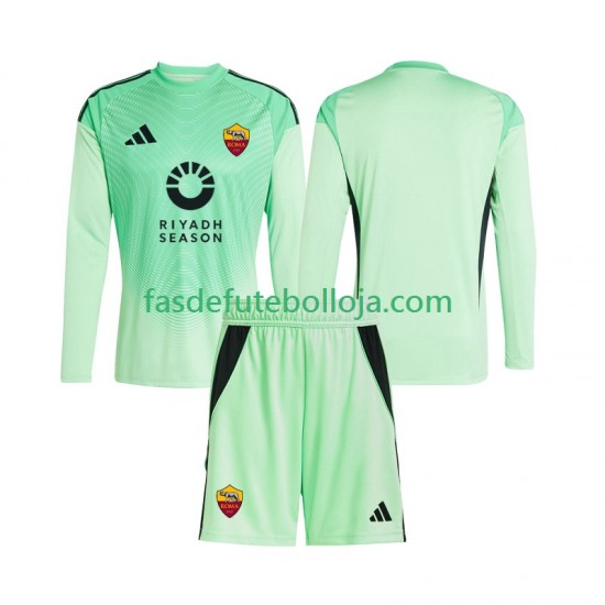 Camisola Guarda-redes 2º Equipamento 4º Equipamento AS Roma 2025-2026 Manga Comprida ,Criança