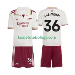 Camisola 3º Equipamento Arsenal Martin Zubimendi 36 2025-2026 Manga Curta ,Criança