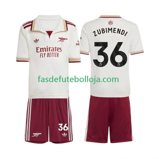 Camisola 3º Equipamento Arsenal Martin Zubimendi 36 2025-2026 Manga Curta ,Criança