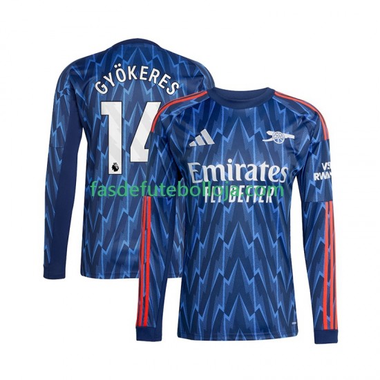 Camisola 2º Equipamento Arsenal Viktor Gyokeres 14 2025-2026 Manga Comprida ,Homem