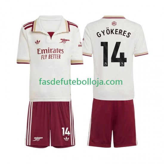 Camisola 3º Equipamento Arsenal Viktor Gyokeres 14 2025-2026 Manga Curta ,Criança