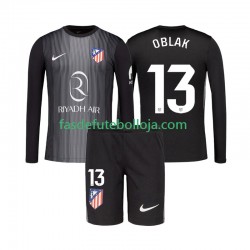 Camisola Guarda-redes 2º Equipamento Atlético Madrid Jan Oblak 13 2025-2026 Manga Comprida ,Criança