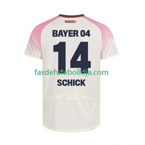 Camisola 2º Equipamento Bayer 04 Leverkusen Patrik Schick 14 2025-2026 Manga Curta ,Homem