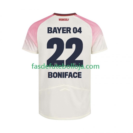 Camisola 2º Equipamento Bayer 04 Leverkusen Victor Boniface 22 2025-2026 Manga Curta ,Homem