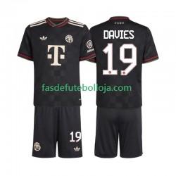 Camisola 3º Equipamento Bayern de Munique Alphonso Davies 19 2025-2026 Manga Curta ,Criança