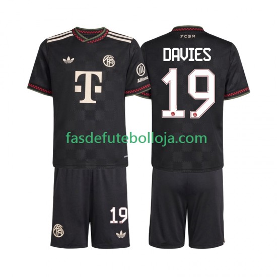 Camisola 3º Equipamento Bayern de Munique Alphonso Davies 19 2025-2026 Manga Curta ,Criança