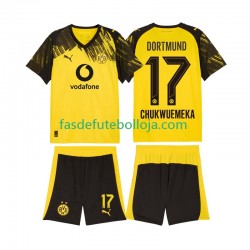Camisola 1º Equipamento Borussia Dortmund Carney Chukwuemeka 17 2025-2026 Manga Curta ,Criança