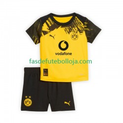 Camisola 1º Equipamento Borussia Dortmund 2025-2026 Manga Curta ,Criança