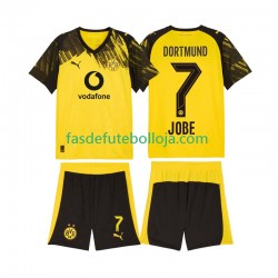 Camisola 1º Equipamento Borussia Dortmund Jobe Bellingham 7 2025-2026 Manga Curta ,Criança