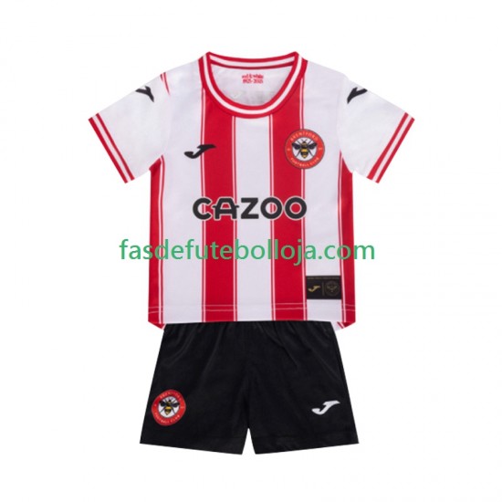 Camisola 1º Equipamento Brentford 2025-2026 Manga Curta ,Criança