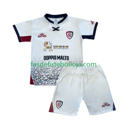 Camisola 2º Equipamento Cagliari 2025-2026 Manga Curta ,Criança
