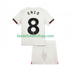Camisola 2º Equipamento Chelsea Enzo Fernandez 8 2025-2026 Manga Curta ,Criança