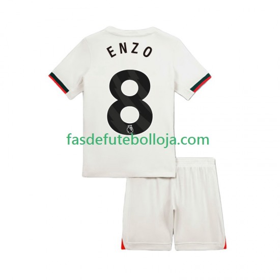 Camisola 2º Equipamento Chelsea Enzo Fernandez 8 2025-2026 Manga Curta ,Criança
