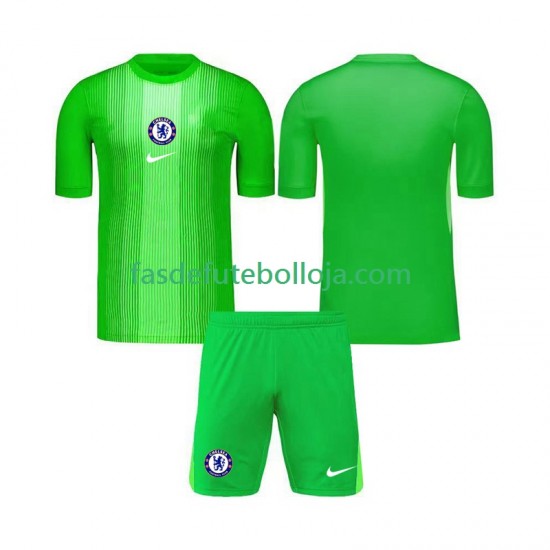 Camisola Guarda-redes 2º Equipamento Chelsea 2025-2026 Manga Curta ,Criança